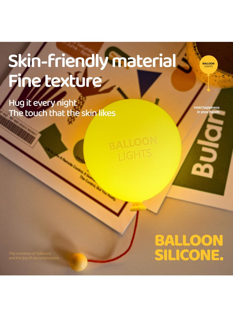 أورافلي مصباح ليلي من السيليكون على شكل بالون مع خيط سحب، مصباح سرير LED ناعم، قابل لإعادة الشحن عبر USB، ثلاثة مستويات لتعديل السطوع، مناسب للسلالم، الممرات، وديكور غرف الأطفال والرضع. - Image 5